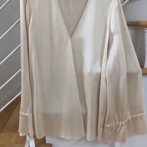 Elizabeth and James off white silk blouse